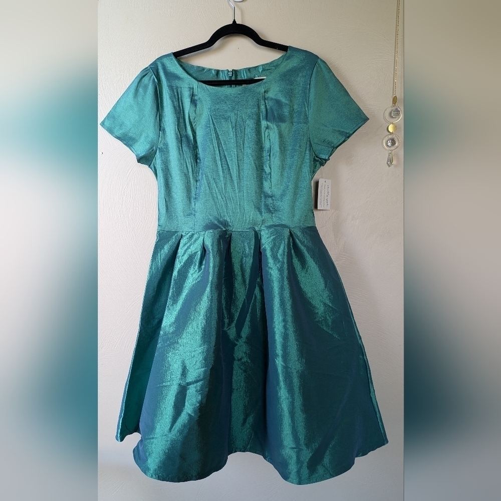 SHABBY APPLE Vintage Style Tea Dress, Retro Green, Size 14, NWT